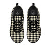 Houndstooth Black And Tan Print Pattern Black Sneaker-grizzshop