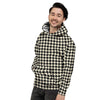 Houndstooth Black And Tan Print Pattern Men's Hoodie-grizzshop