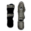 Houndstooth Black And Tan Print Pattern Muay Thai Shin Guards-grizzshop