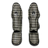 Houndstooth Black And Tan Print Pattern Muay Thai Shin Guards-grizzshop