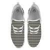 Houndstooth Black And Tan Print Pattern White Athletic Shoes-grizzshop