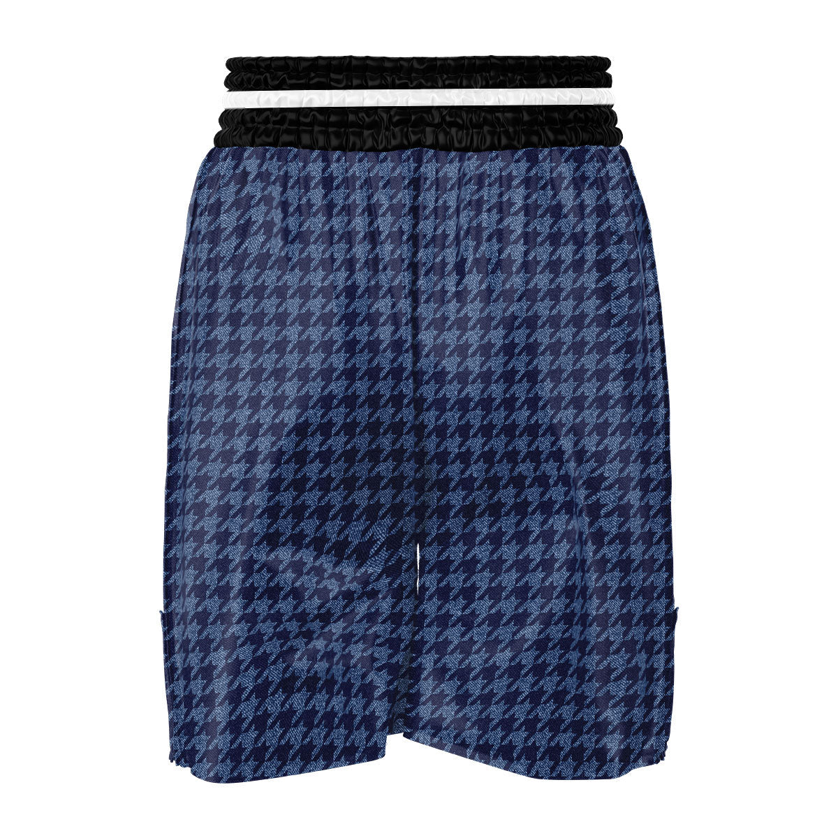 Houndstooth Denim Print Pattern Boxing Shorts-grizzshop