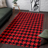 Houndstooth Pattern Print Floor Mat-grizzshop