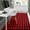 Houndstooth Pattern Print Floor Mat-grizzshop