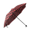 Houndstooth Pattern Print Foldable Umbrella-grizzshop