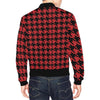 Houndstooth Pattern Print Men's Bomber Jacket-grizzshop