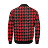 Houndstooth Pattern Print Men's Bomber Jacket-grizzshop