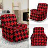 Houndstooth Pattern Print Recliner Cover-grizzshop