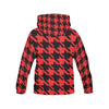 Houndstooth Pattern Print Women Pullover Hoodie-grizzshop