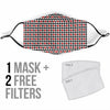 Houndstooth Print Pattern Face Mask-grizzshop