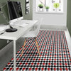 Houndstooth Print Pattern Floor Mat-grizzshop