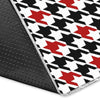 Houndstooth Print Pattern Floor Mat-grizzshop