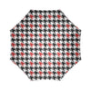 Houndstooth Print Pattern Foldable Umbrella-grizzshop