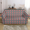 Houndstooth Print Pattern Loveseat Cover-grizzshop