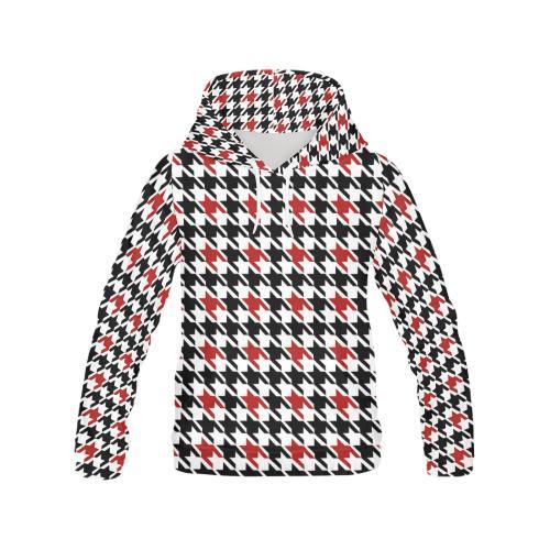 Houndstooth Print Pattern Men Pullover Hoodie-grizzshop