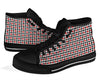 Houndstooth Print Pattern Men Women's High Top Shoes-grizzshop