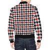 Houndstooth Print Pattern Men's Bomber Jacket-grizzshop