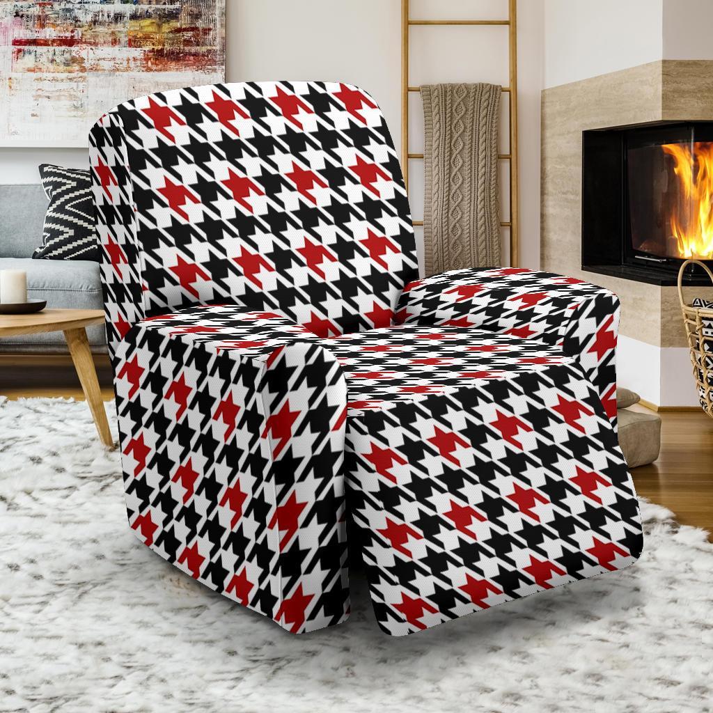 Houndstooth Print Pattern Recliner Cover-grizzshop