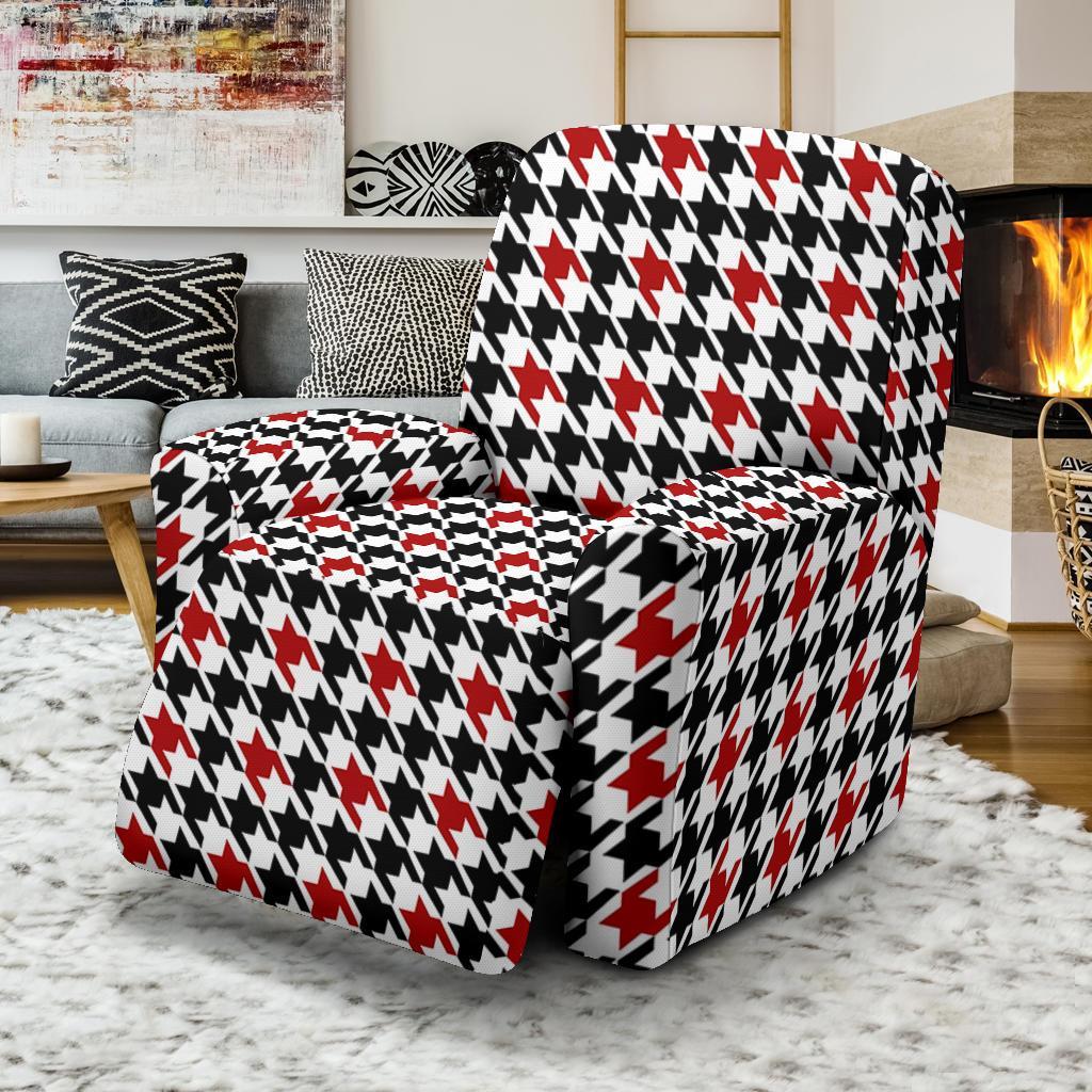 Houndstooth Print Pattern Recliner Cover-grizzshop