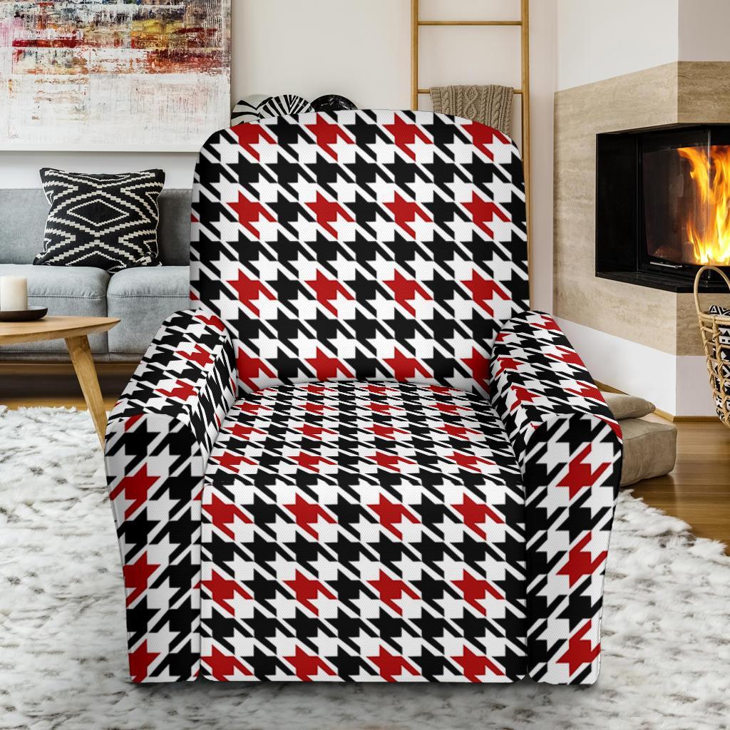 Houndstooth Print Pattern Recliner Cover-grizzshop