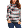 Houndstooth Print Pattern Women's Sweatshirt-grizzshop