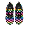 Houndstooth Rainbow Pride Print Pattern Black Sneaker-grizzshop