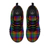 Houndstooth Rainbow Print Pattern Black Sneaker-grizzshop