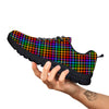 Houndstooth Rainbow Print Pattern Black Sneaker-grizzshop