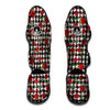 Houndstooth Red Roses Print Pattern Muay Thai Shin Guards-grizzshop