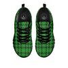 Houndstooth green Trippy Print Pattern Black Sneaker-grizzshop