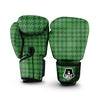 Houndstooth green Trippy Print Pattern Boxing Gloves-grizzshop