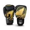 Howling Wolf Golden Bohemian Print Boxing Gloves-grizzshop