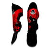 Howling Wolf Red Moon Print Muay Thai Shin Guards-grizzshop