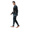 Howling Wolves And Tree Of Life Print Men's Pajamas-grizzshop