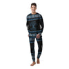 Howling Wolves And Tree Of Life Print Men's Pajamas-grizzshop