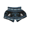 Howling Wolves And Tree Of Life Print Muay Thai Boxing Shorts-grizzshop