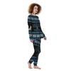 Howling Wolves And Tree Of Life Print Women's Pajamas-grizzshop