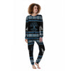 Howling Wolves And Tree Of Life Print Women's Pajamas-grizzshop