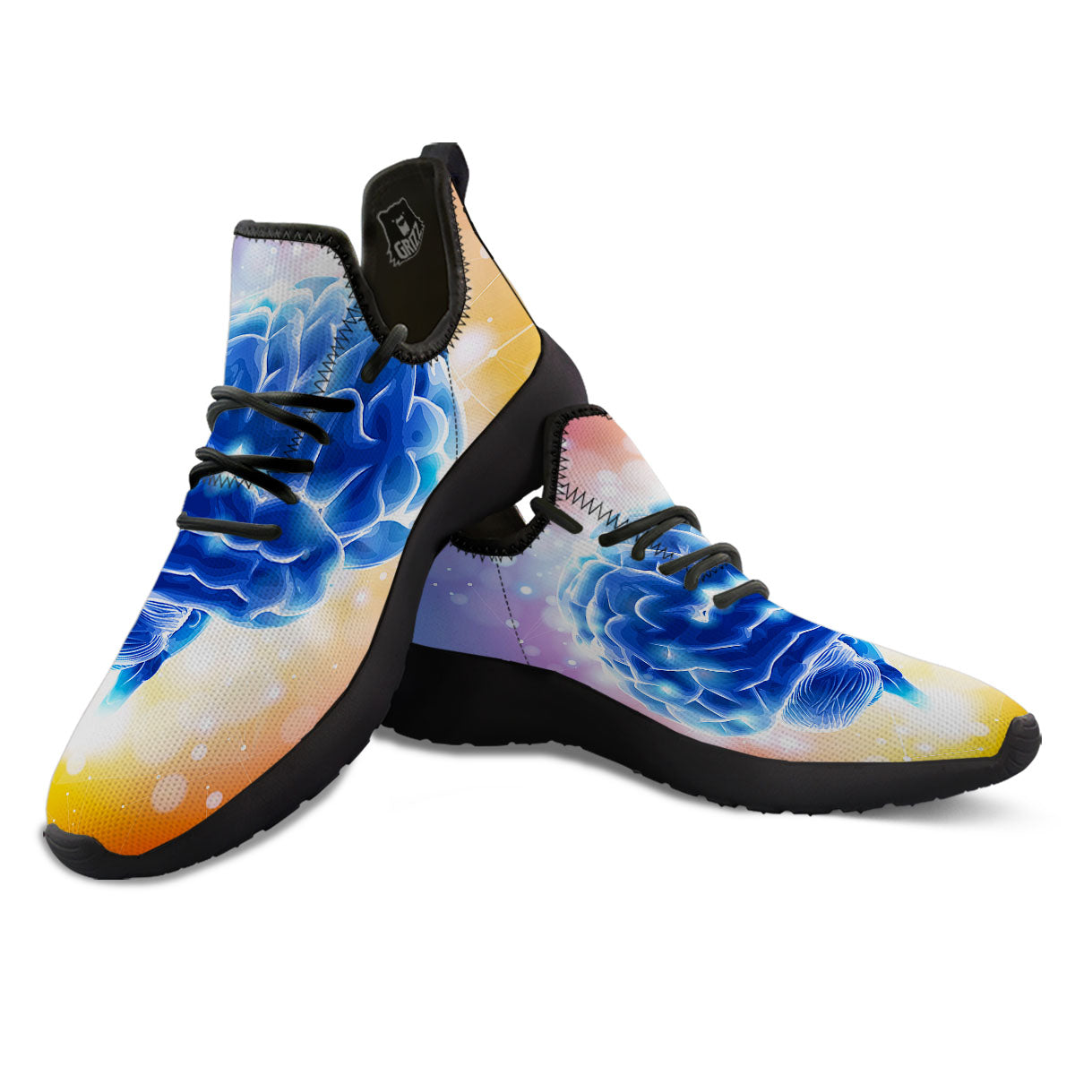 Human Brain Black Athletic Shoes-grizzshop