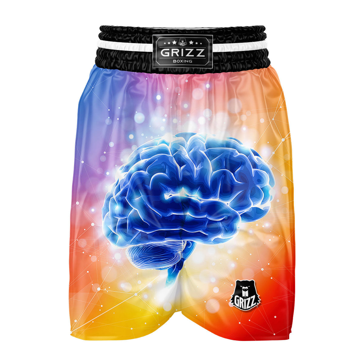 Human Brain Boxing Shorts-grizzshop