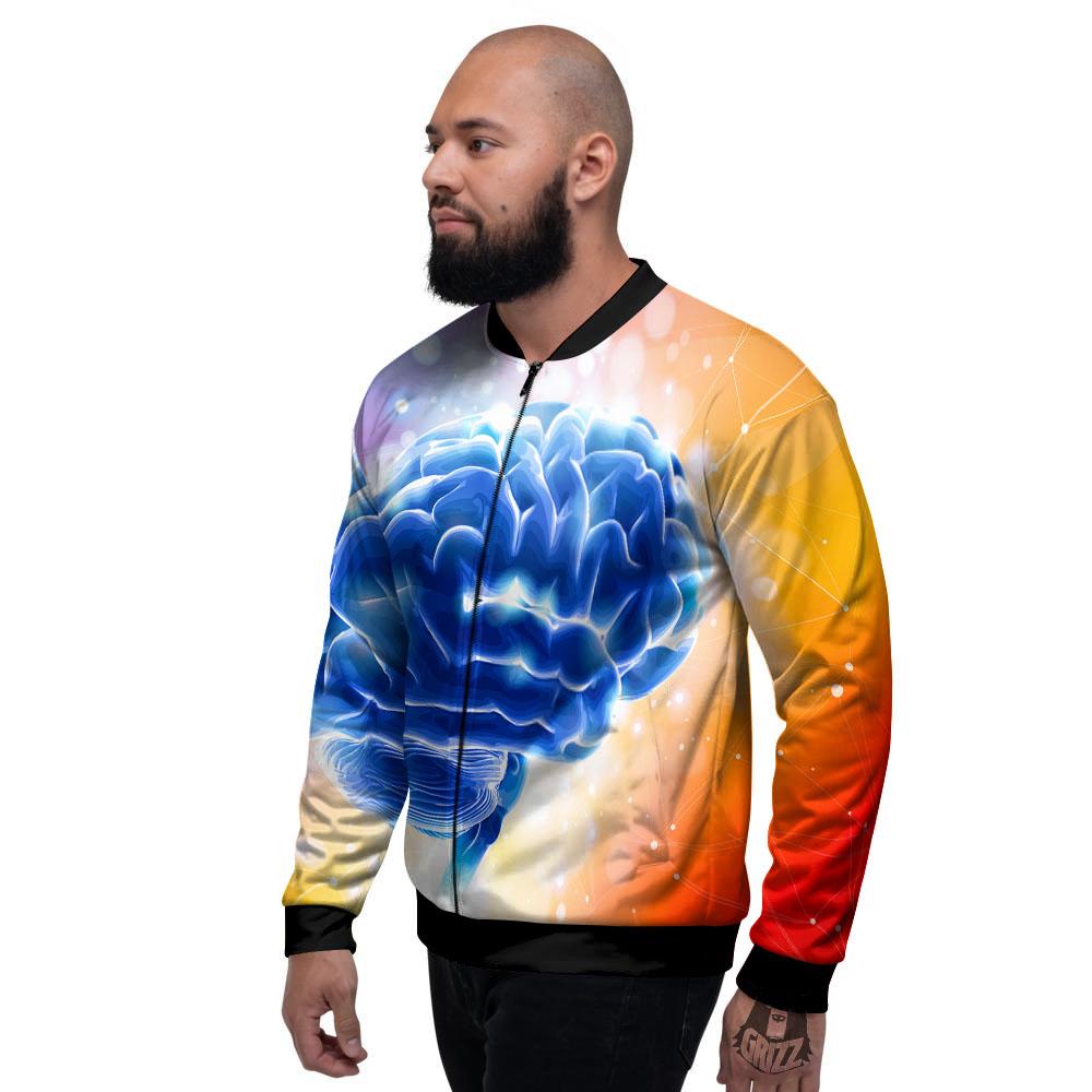 Human Brain Men's Bomber Jacket-grizzshop