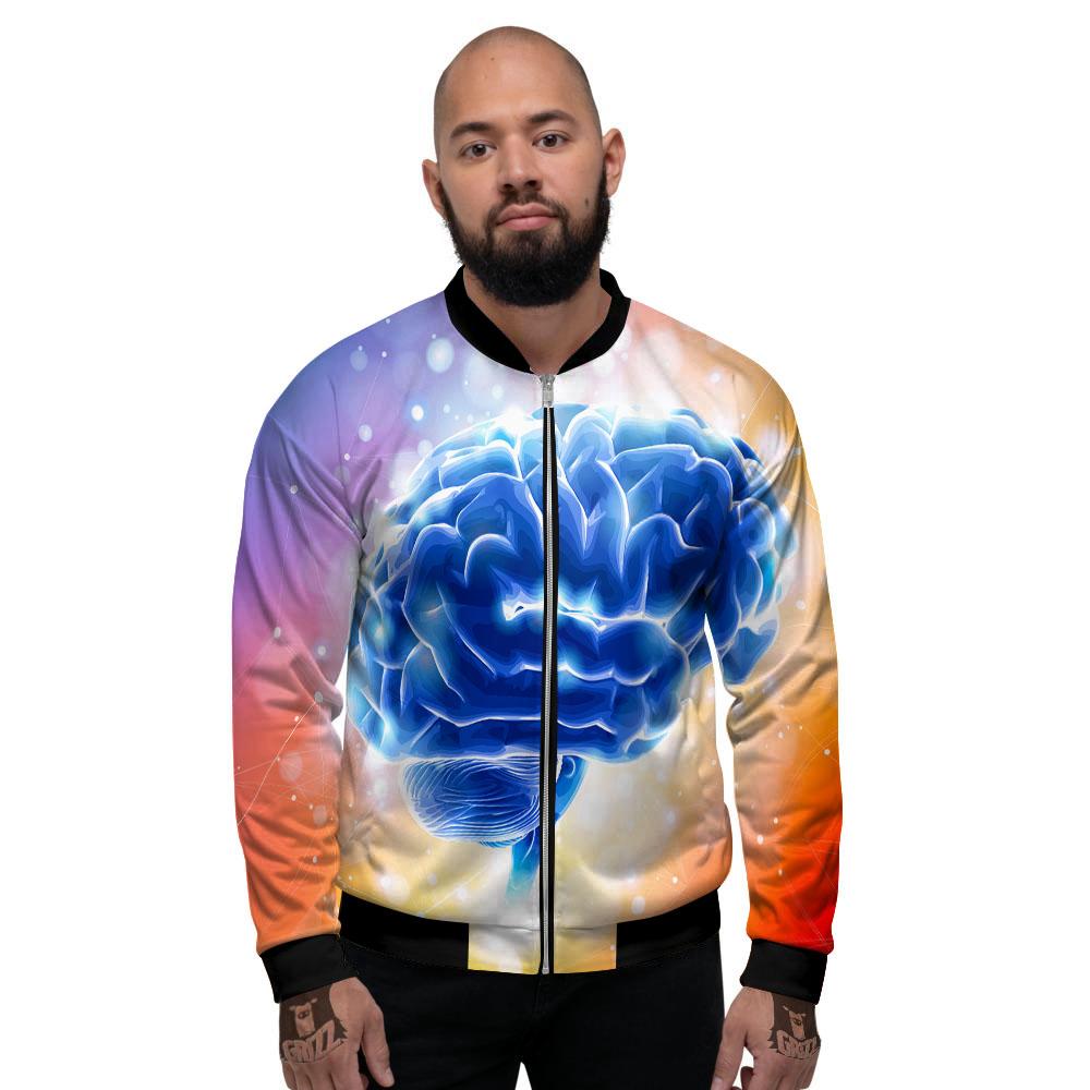 Human Brain Men's Bomber Jacket-grizzshop