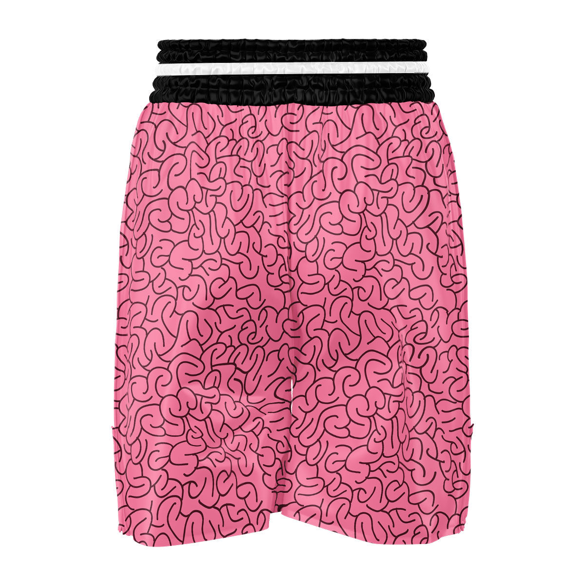 Human Brain Print Pattern Boxing Shorts-grizzshop