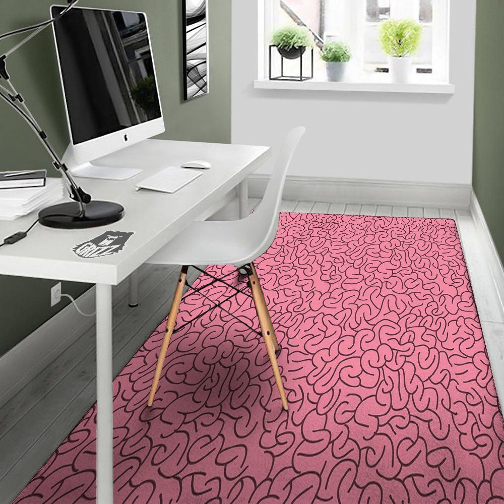 Human Brain Print Pattern Floor Mat-grizzshop