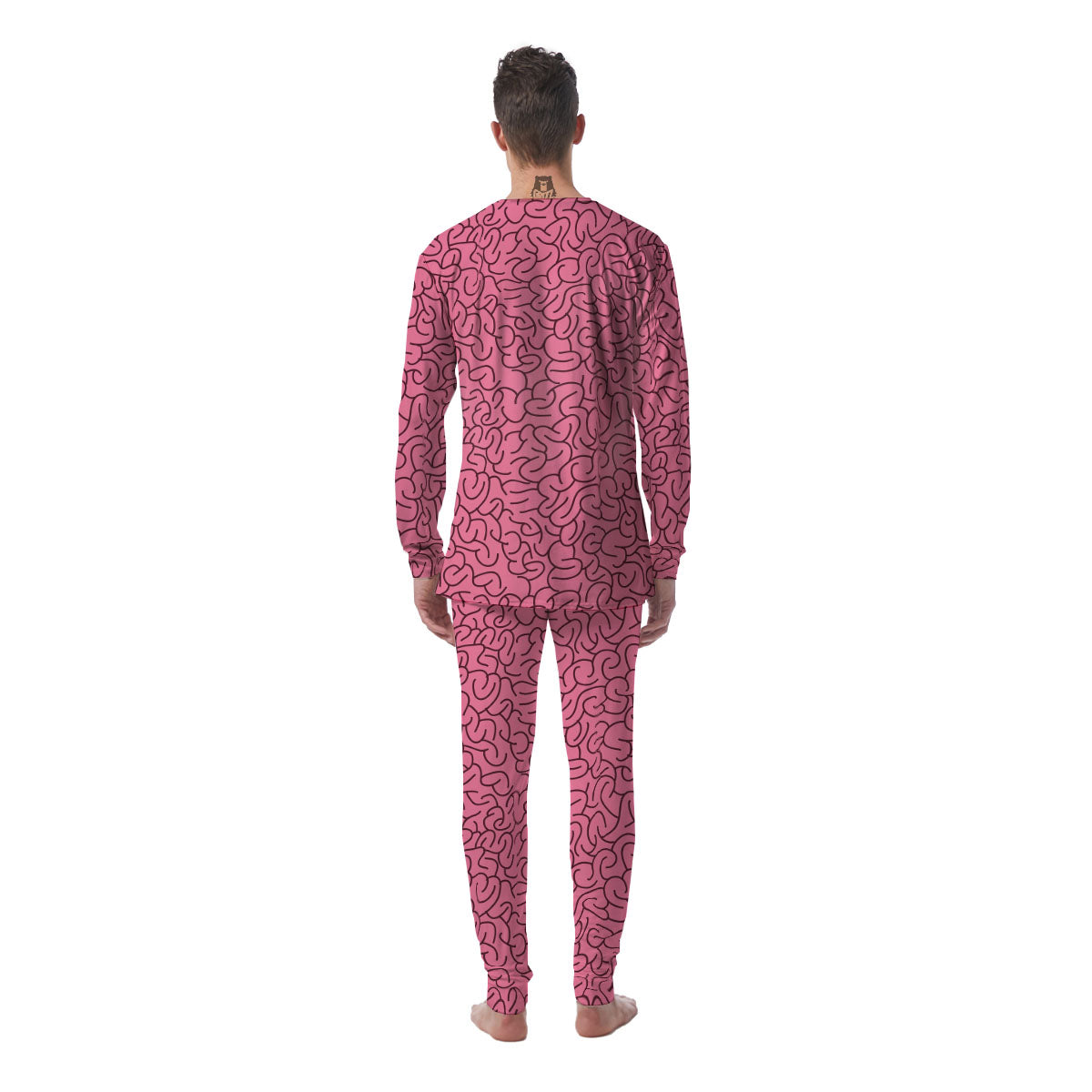 Human Brain Print Pattern Men's Pajamas-grizzshop