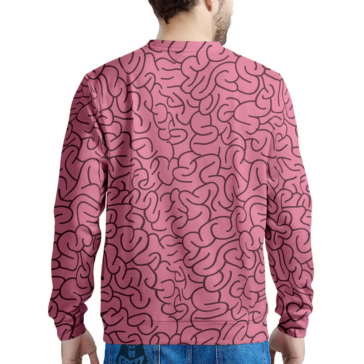 Human Brain Print Pattern Men's Sweatshirt-grizzshop