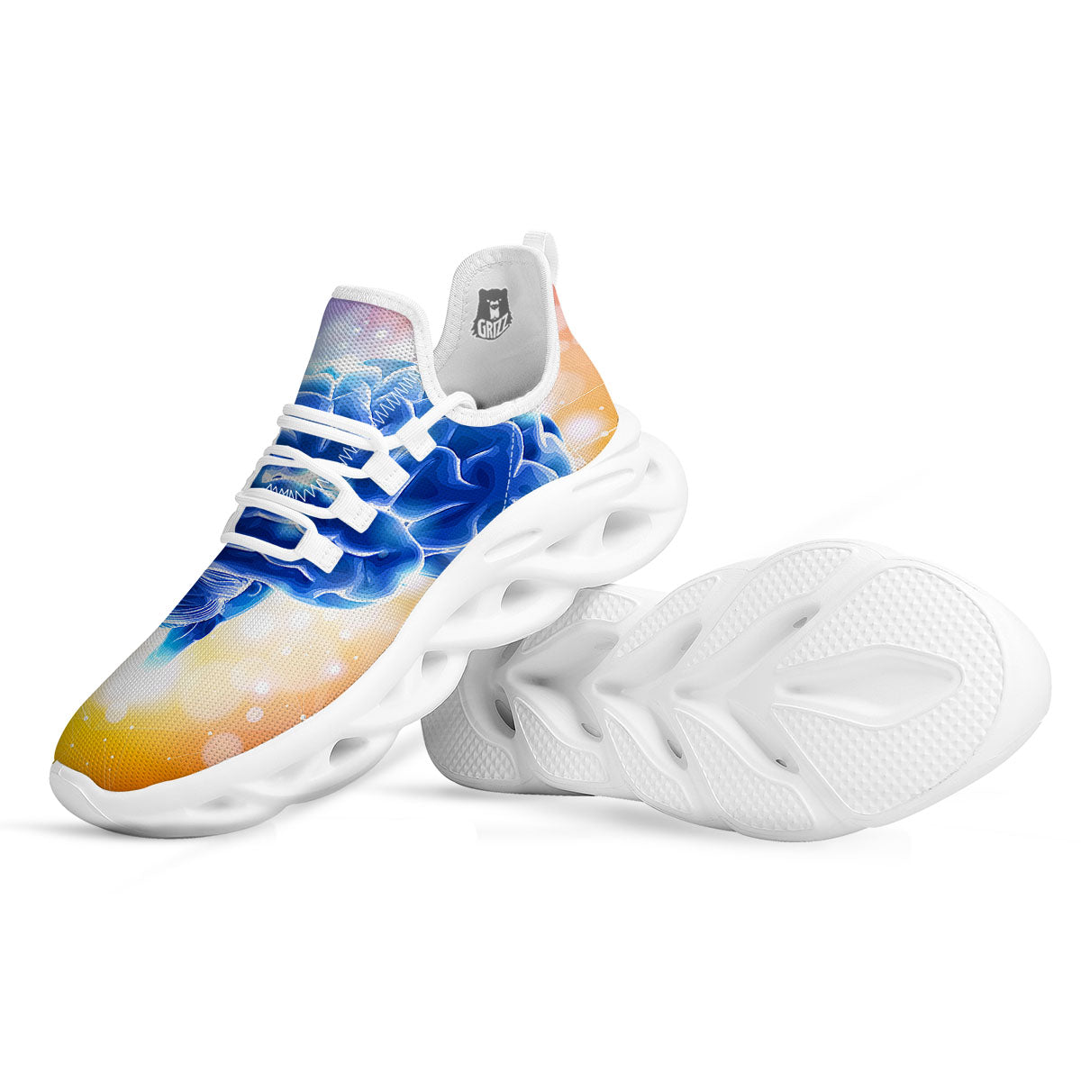 Human Brain White Running Shoes-grizzshop