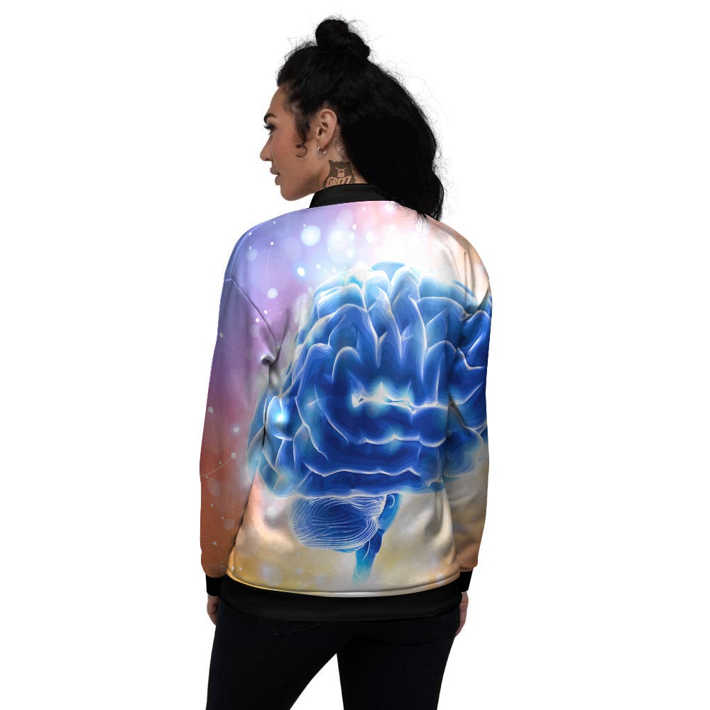 Human Brain Women's Bomber Jacket-grizzshop