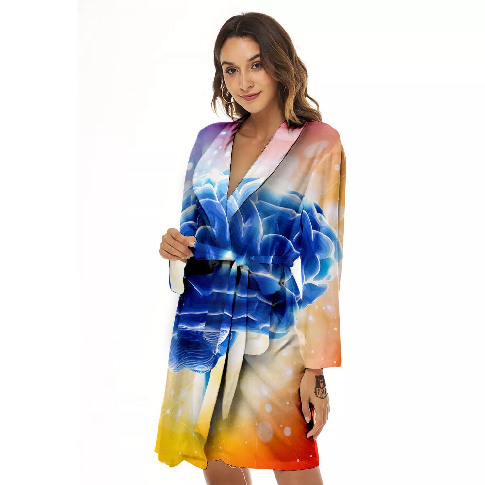 Human Brain Women's Robe-grizzshop