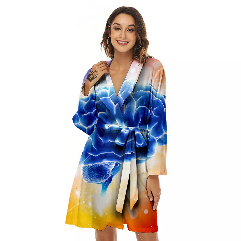 Human Brain Women's Robe-grizzshop